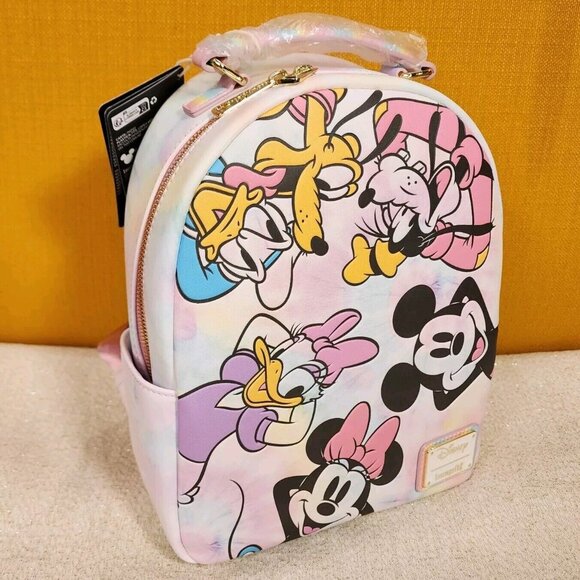 Loungefly Disney Mickey Mouse & Friends Tie-Dye Mini Backpack Minnie Daisy NEW main image 10